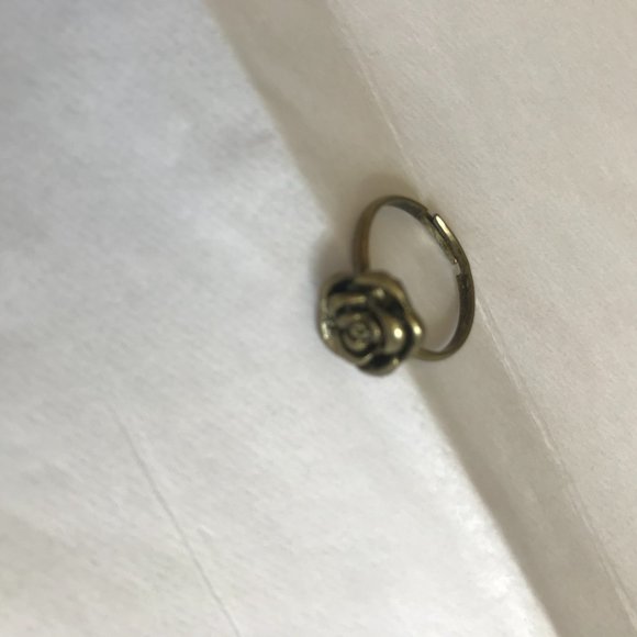 3/$15 Small Burnt Gold Rose Ring - Picture 2 of 3